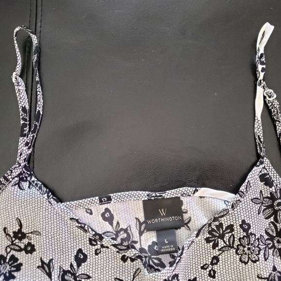 Worthington Camisole Large black & white - Picture 3 of 5